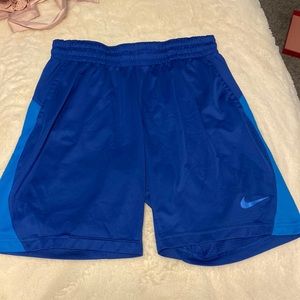 Blue Nike basketball shorts